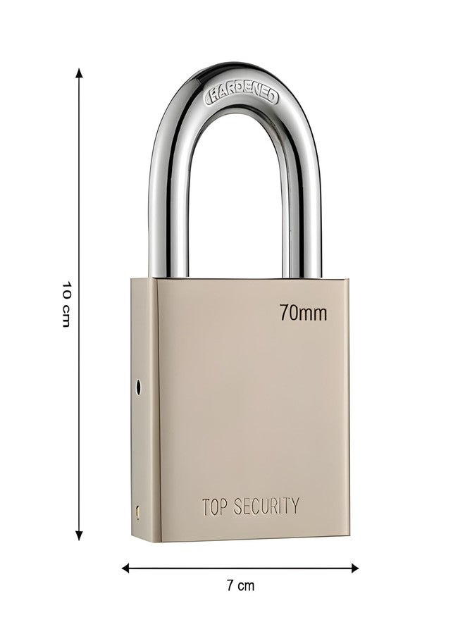 Oblivion Lock for Home 70mm - Multipurpose Solid 3 Keys Padlock - Hardened Shackle and Waterproof Heavy Duty Security Lock for Main Door, Gate, Dormitory, Shops, Offices and Shutters (Pack of 1) - Image 2